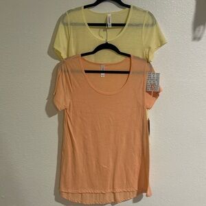 LuLaRoe NWT Women’s Classic T XS-Hi Lo Solid Orange/yellow